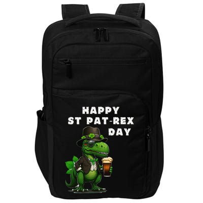 Happy ST PATREX DAY (Patricks) Funny TRex Dinosaur Impact Tech Backpack