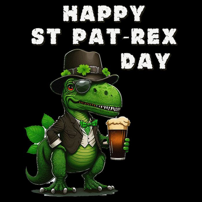 Happy ST PATREX DAY (Patricks) Funny TRex Dinosaur Impact Tech Backpack