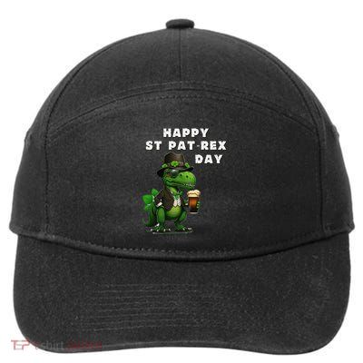 Happy ST PATREX DAY (Patricks) Funny TRex Dinosaur 7-Panel Snapback Hat