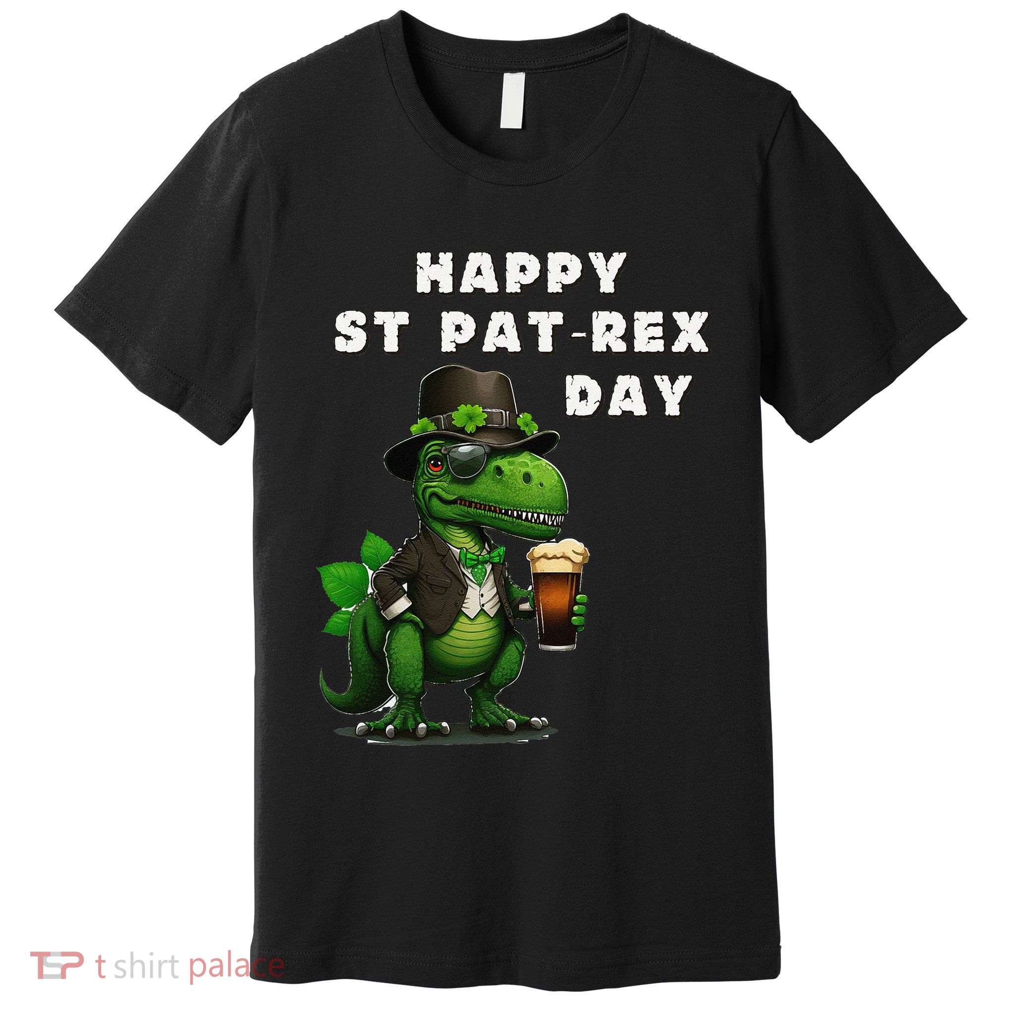 Happy ST PATREX DAY (Patricks) Funny TRex Dinosaur Premium T-Shirt