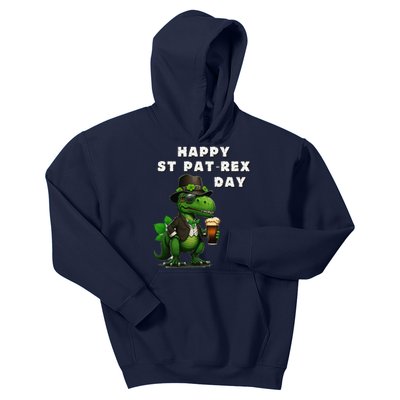 Happy ST PATREX DAY (Patricks) Funny TRex Dinosaur Kids Hoodie