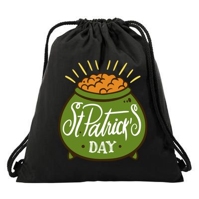 Happy St Patrick Day Drawstring Bag