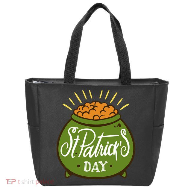 Happy St Patrick Day Zip Tote Bag