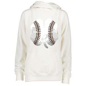 Happy St Patricks Day Baseball Shamrock Irish Costume Gift Womens Funnel Neck Pullover Hood