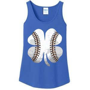 Happy St Patricks Day Baseball Shamrock Irish Costume Gift Ladies Essential Tank