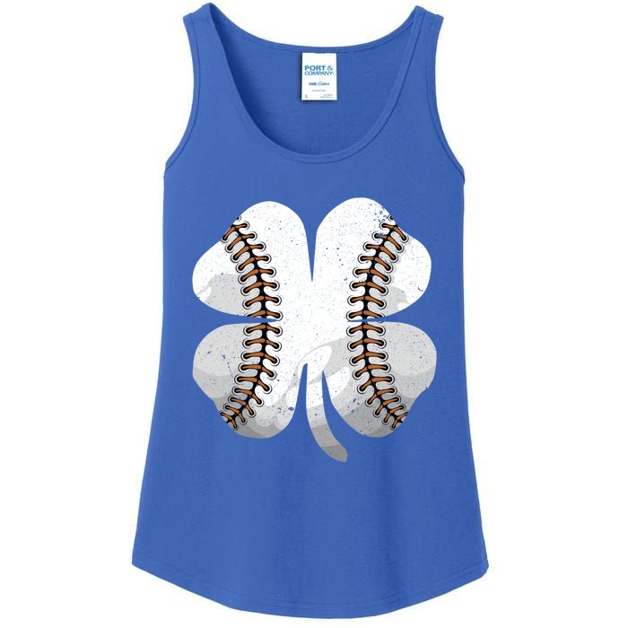 Happy St Patricks Day Baseball Shamrock Irish Costume Gift Ladies Essential Tank