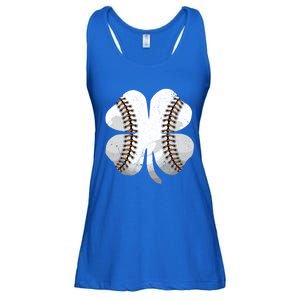 Happy St Patricks Day Baseball Shamrock Irish Costume Gift Ladies Essential Flowy Tank