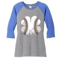 Happy St Patricks Day Baseball Shamrock Irish Costume Gift Women's Tri-Blend 3/4-Sleeve Raglan Shirt