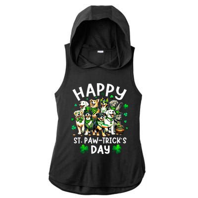 Happy Saint Patricks Day Dog Puppy Lover For Boy Girl Ladies PosiCharge Tri-Blend Wicking Draft Hoodie Tank