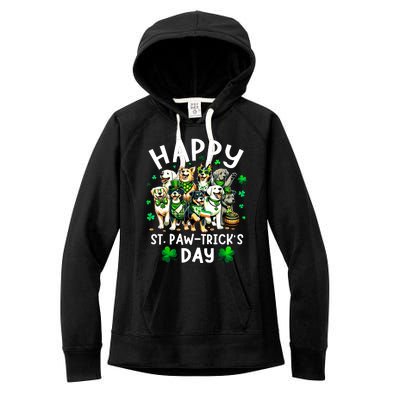 Happy Saint Patricks Day Dog Puppy Lover For Boy Girl Women's Fleece Hoodie