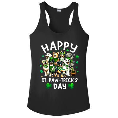 Happy Saint Patricks Day Dog Puppy Lover For Boy Girl Ladies PosiCharge Competitor Racerback Tank