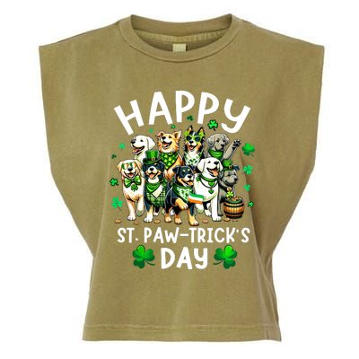 Happy Saint Patricks Day Dog Puppy Lover For Boy Girl Garment-Dyed Women's Muscle Tee