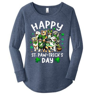 Happy Saint Patricks Day Dog Puppy Lover For Boy Girl Women's Perfect Tri Tunic Long Sleeve Shirt