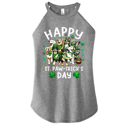 Happy Saint Patricks Day Dog Puppy Lover For Boy Girl Women's Perfect Tri Rocker Tank