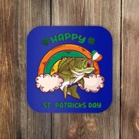 Happy St Patrick's Day Fishing Funny Fishing St Patricks Day Gift Coaster