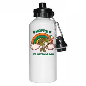 Happy St Patrick's Day Fishing Funny Fishing St Patricks Day Gift Aluminum Water Bottle