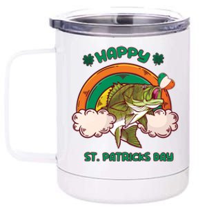 Happy St Patrick's Day Fishing Funny Fishing St Patricks Day Gift 12 oz Stainless Steel Tumbler Cup