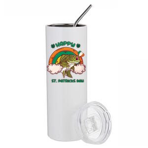 Happy St Patrick's Day Fishing Funny Fishing St Patricks Day Gift Stainless Steel Tumbler