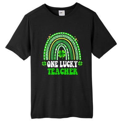 Happy St Patricks Day Cute One Lucky Teacher Rainbow Outfit Cute Gift Tall Fusion ChromaSoft Performance T-Shirt