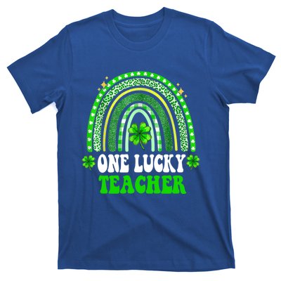 Happy St Patricks Day Cute One Lucky Teacher Rainbow Outfit Cute Gift T-Shirt