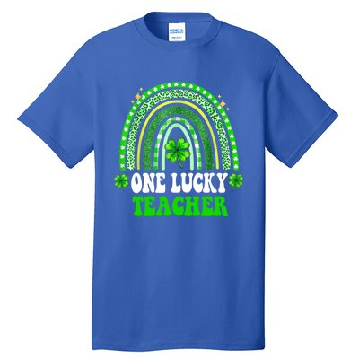 Happy St Patricks Day Cute One Lucky Teacher Rainbow Outfit Cute Gift Tall T-Shirt