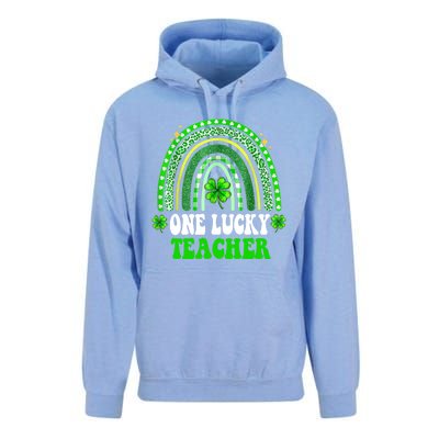 Happy St Patricks Day Cute One Lucky Teacher Rainbow Outfit Cute Gift Unisex Surf Hoodie