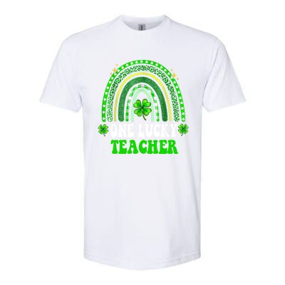 Happy St Patricks Day Cute One Lucky Teacher Rainbow Outfit Cute Gift Softstyle® CVC T-Shirt