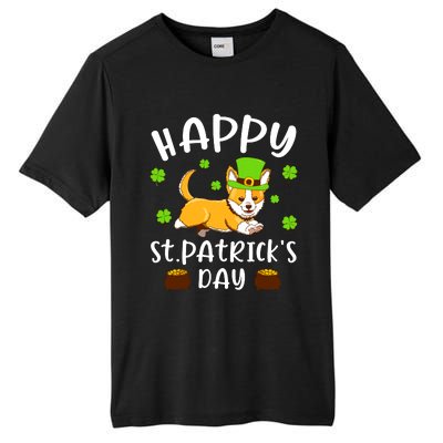 Happy St Patricks Day Funy Saint Patricks Corgi Dog Gift Tall Fusion ChromaSoft Performance T-Shirt