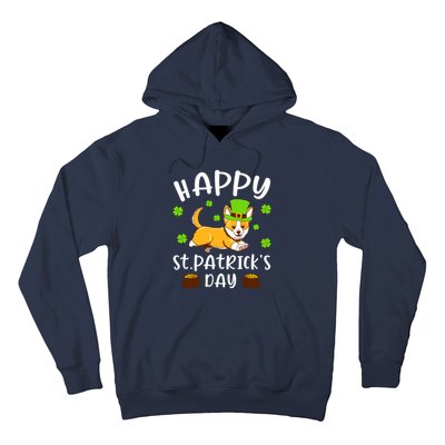 Happy St Patricks Day Funy Saint Patricks Corgi Dog Gift Hoodie