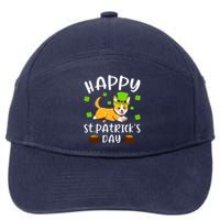 Happy St Patricks Day Funy Saint Patricks Corgi Dog Gift 7-Panel Snapback Hat