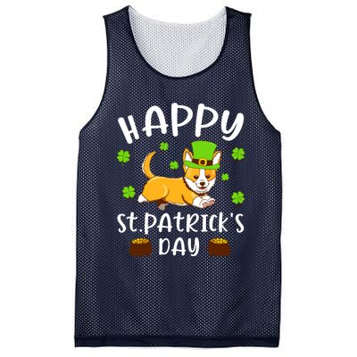 Happy St Patricks Day Funy Saint Patricks Corgi Dog Gift Mesh Reversible Basketball Jersey Tank