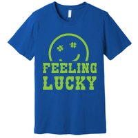 Happy St Patricks Day Feeling Lucky Lucky Shamrock Irish Gift Premium T-Shirt