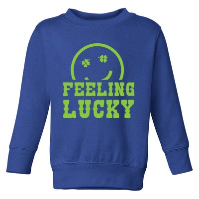 Happy St Patricks Day Feeling Lucky Lucky Shamrock Irish Gift Toddler Sweatshirt