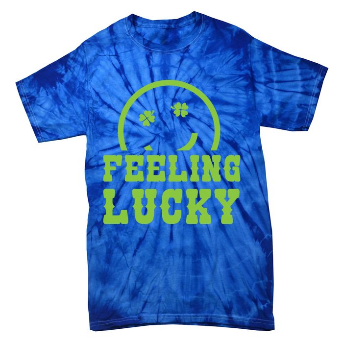 Happy St Patricks Day Feeling Lucky Lucky Shamrock Irish Gift Tie-Dye T-Shirt