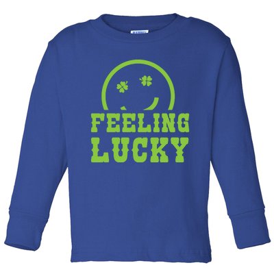 Happy St Patricks Day Feeling Lucky Lucky Shamrock Irish Gift Toddler Long Sleeve Shirt