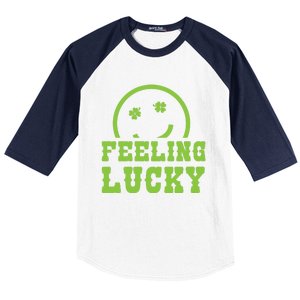 Happy St Patricks Day Feeling Lucky Lucky Shamrock Irish Gift Baseball Sleeve Shirt