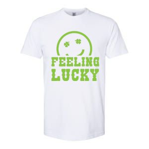 Happy St Patricks Day Feeling Lucky Lucky Shamrock Irish Gift Softstyle CVC T-Shirt