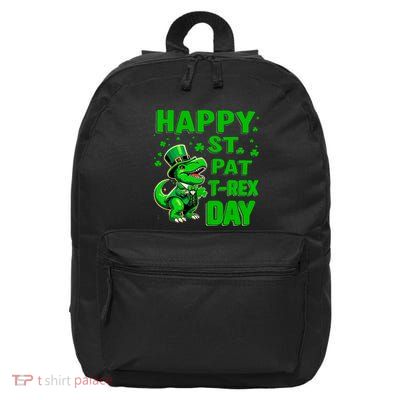 Happy St. Pattrex Day Dinosaur Funny St. PatrickS Day 16 in Basic Backpack