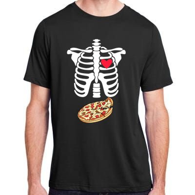 Halloween Skeleton Pregnancy Pizza Xray Dad To Be Cute Gift Adult ChromaSoft Performance T-Shirt