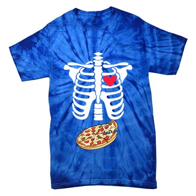 Halloween Skeleton Pregnancy Pizza Xray Dad To Be Cute Gift Tie-Dye T-Shirt
