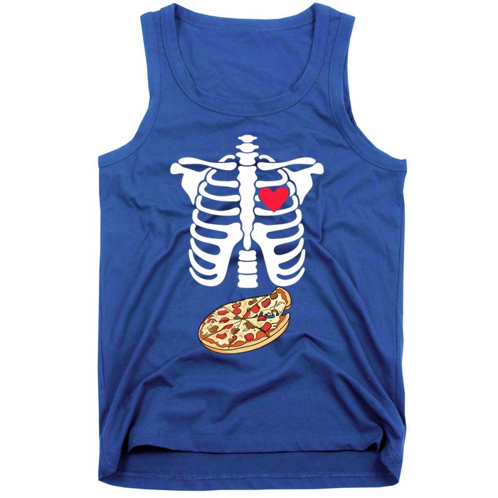 Halloween Skeleton Pregnancy Pizza Xray Dad To Be Cute Gift Tank Top