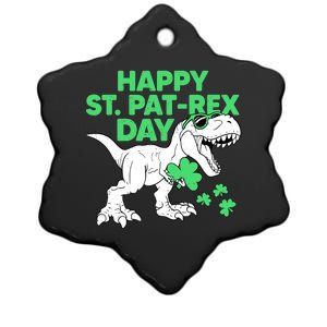 Happy St Pat Rex Day St Patricks Dinosaur Boy Ceramic Star Ornament