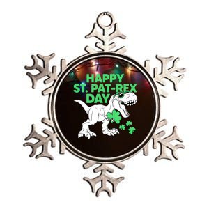 Happy St Pat Rex Day St Patricks Dinosaur Boy Metallic Star Ornament