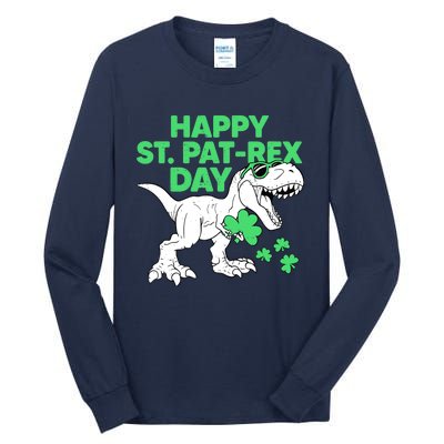 Happy St Pat Rex Day St Patricks Dinosaur Boy Tall Long Sleeve T-Shirt