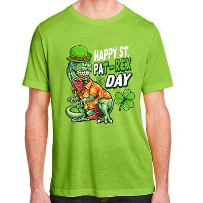 Happy St PaTRex Dinosaur Saint Patrick's Day Adult ChromaSoft Performance T-Shirt