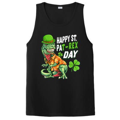 Happy St PaTRex Dinosaur Saint Patrick's Day PosiCharge Competitor Tank