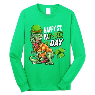 Happy St PaTRex Dinosaur Saint Patrick's Day Long Sleeve Shirt