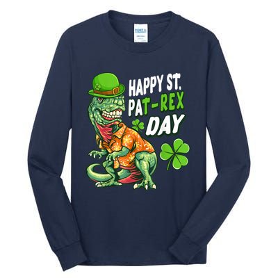 Happy St PaTRex Dinosaur Saint Patrick's Day Tall Long Sleeve T-Shirt