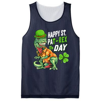 Happy St PaTRex Dinosaur Saint Patrick's Day Mesh Reversible Basketball Jersey Tank