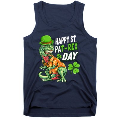 Happy St PaTRex Dinosaur Saint Patrick's Day Tank Top